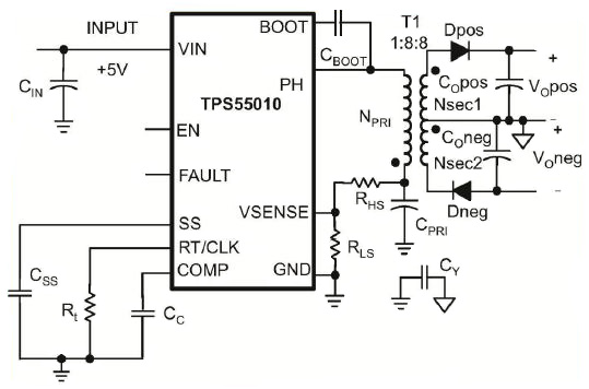 Generating isolated positive and negative output voltages Generating isolated positive and negative output voltages